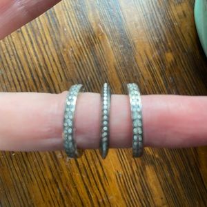 Brighton stackable rings set of 3. Size 6. No missing stones.